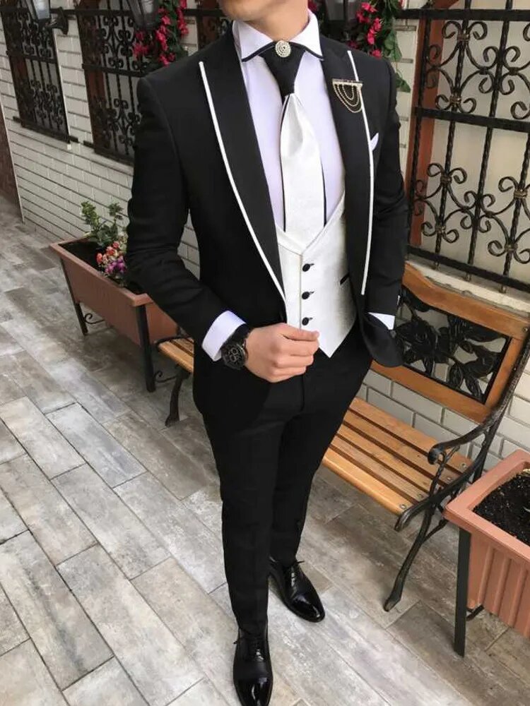 Костюм классический GQER SUITS, размер L, черный