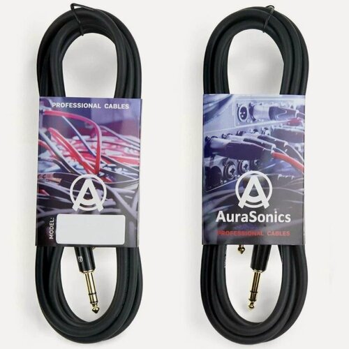 Изображение товара Кабель аудио 1xJack - 1xJack AuraSonics J63J63TRSG-3BK 3.0m