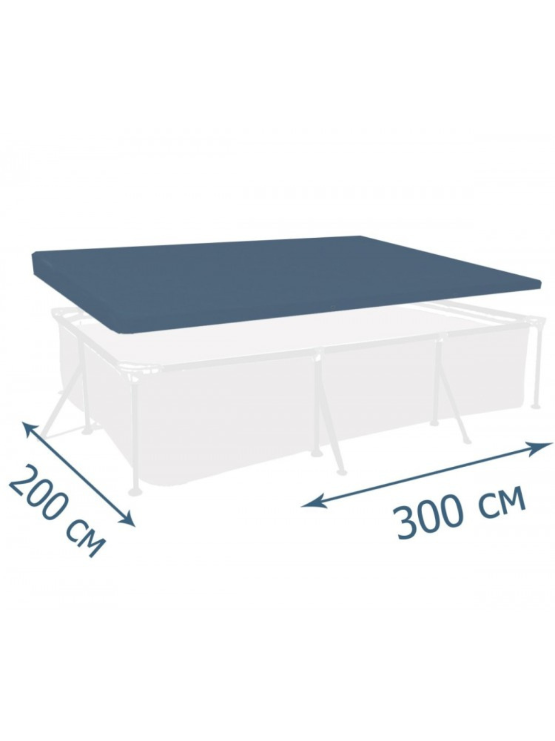 Тент для каркасного бассейна Rectangular Frame 300х200см (300х201х20см) — фото 1