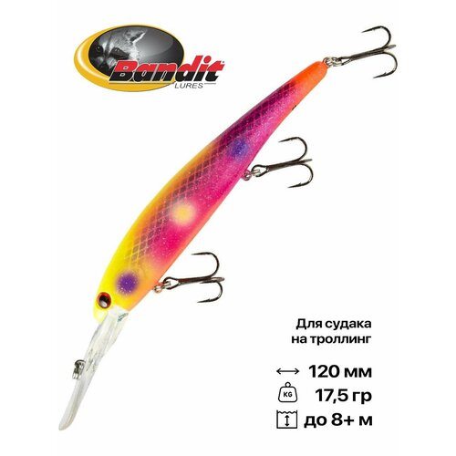 Воблер для троллинга Bandit Walleye Deep, плавающий, 120 мм, 17,5 гр, 5-8 м, #B96