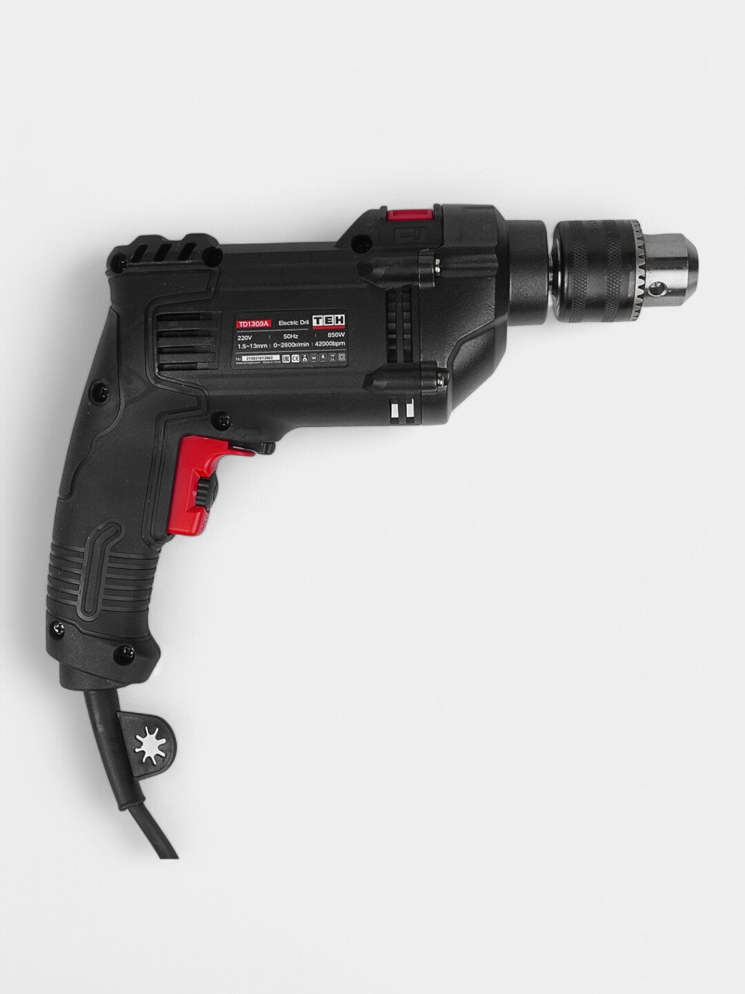 Ударная дрель TEH TD1309A, 850 Вт, 41600 уд/мин, 2800 об/мин — фото 1