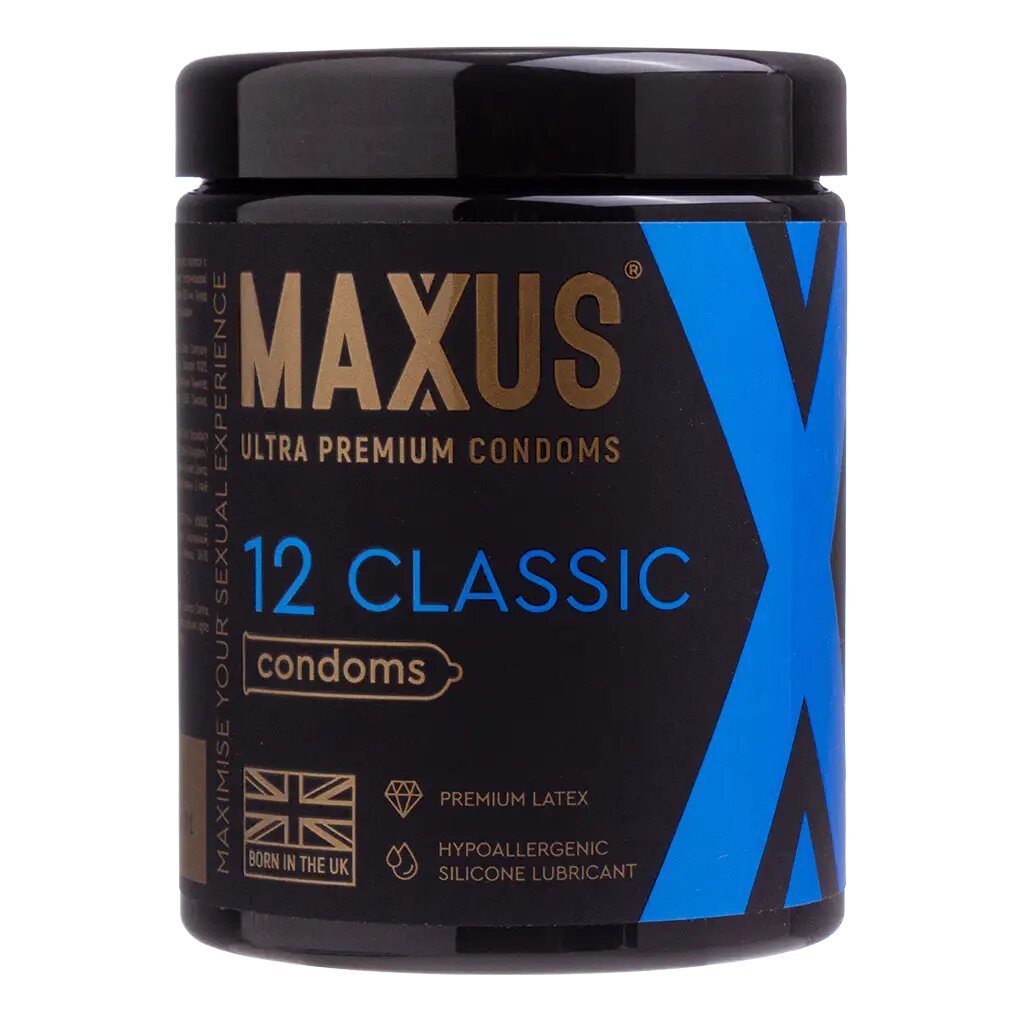 Презервативы MAXUS Classic классические гладкие кейс 12 шт