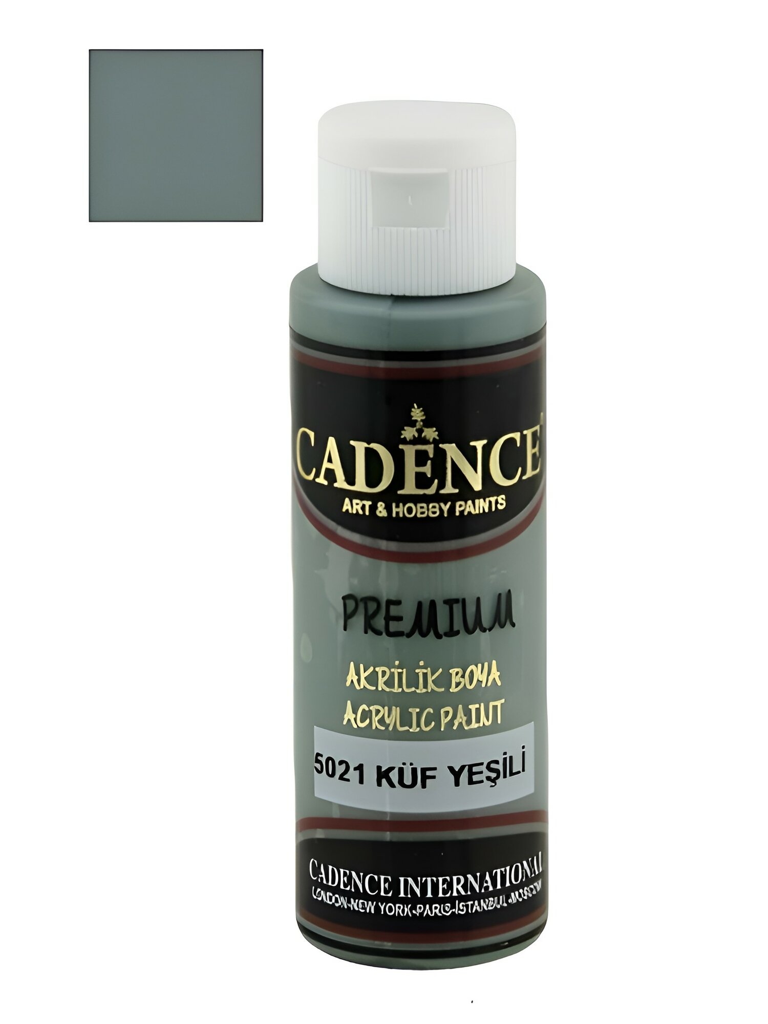 Акриловая краска Cadence Premium Acrylic Paint, 70 мл. Mold Green-5021