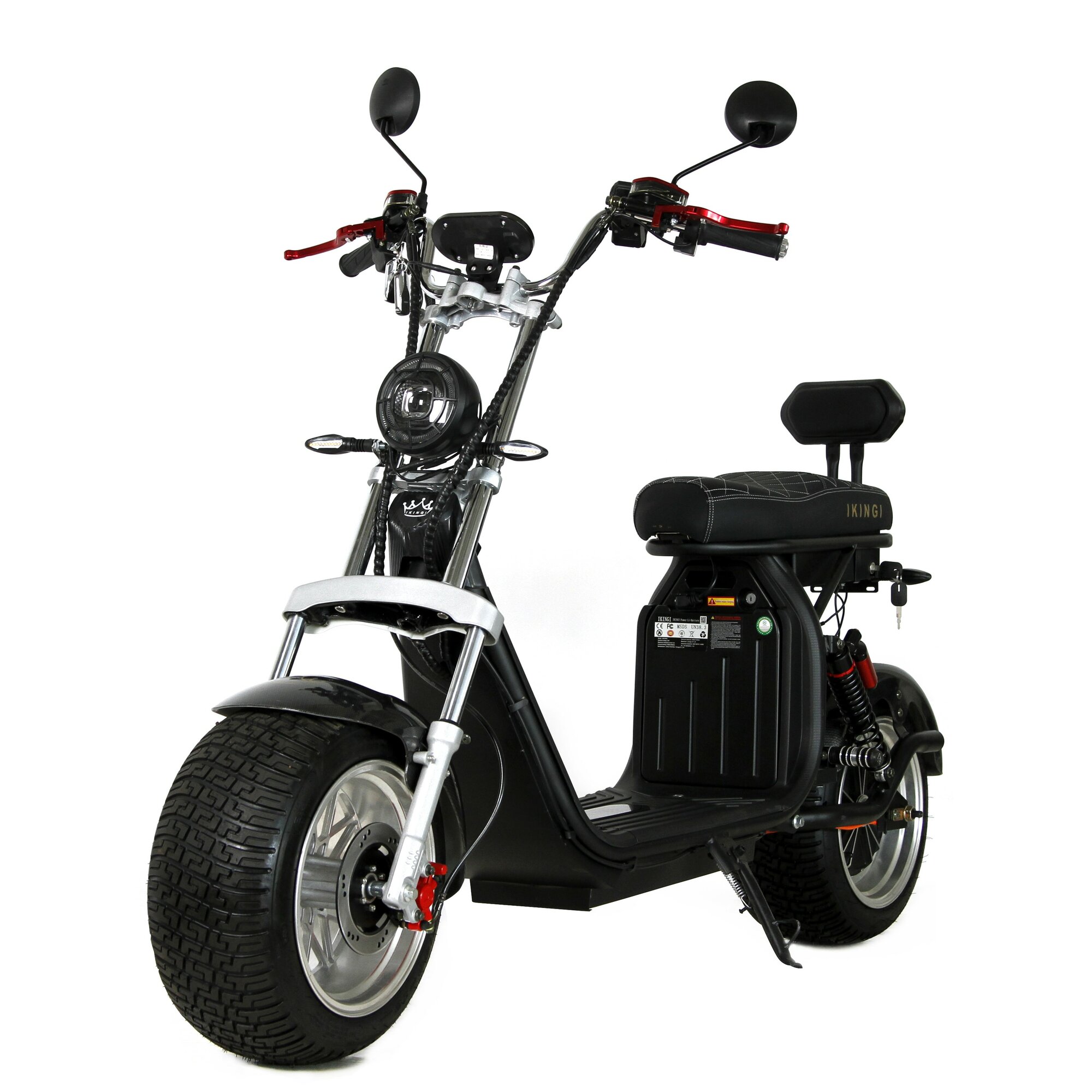 Электроскутер Ikingi X12 PRO 3000W 60V/20Ah R12 колеса, черный