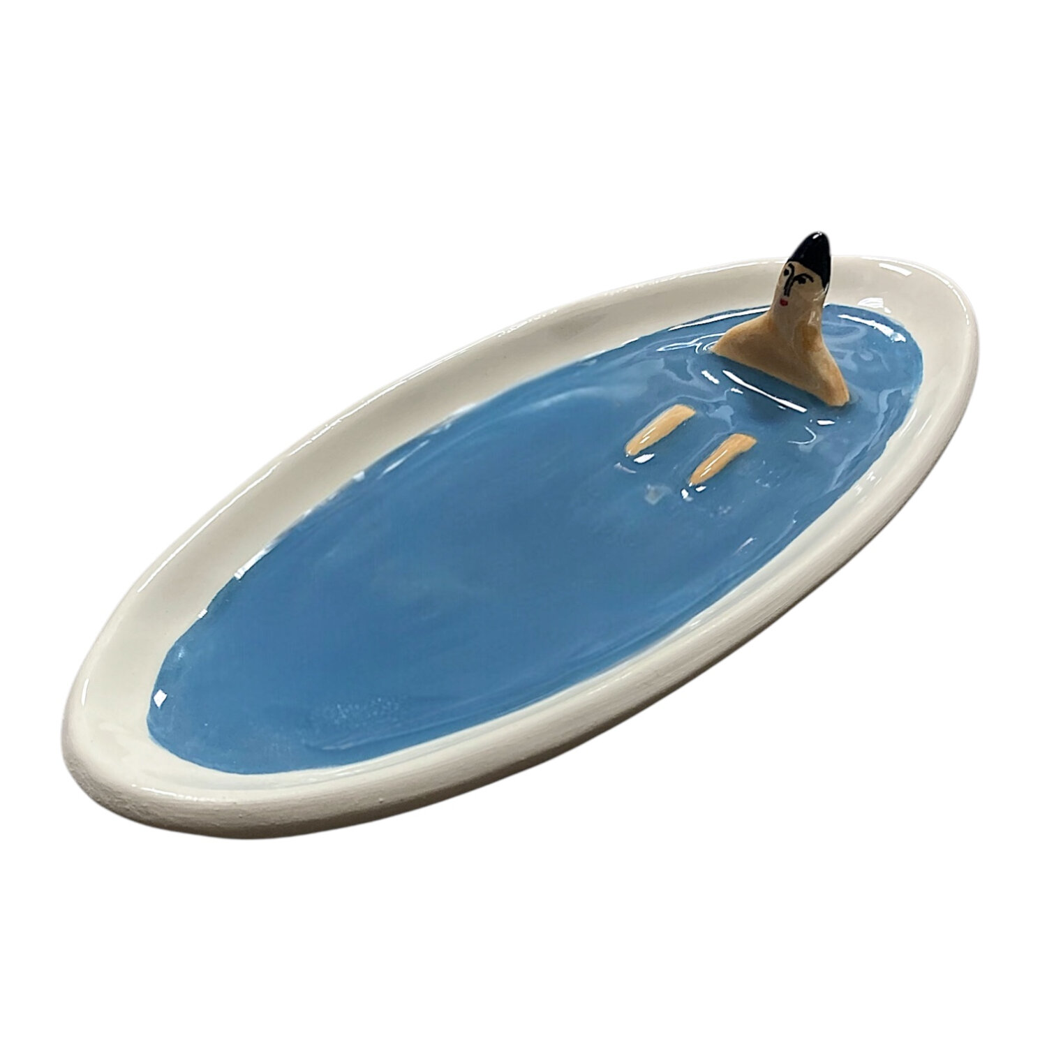 Тарелка с фигуркой купальщицы, 20 см — фото 1