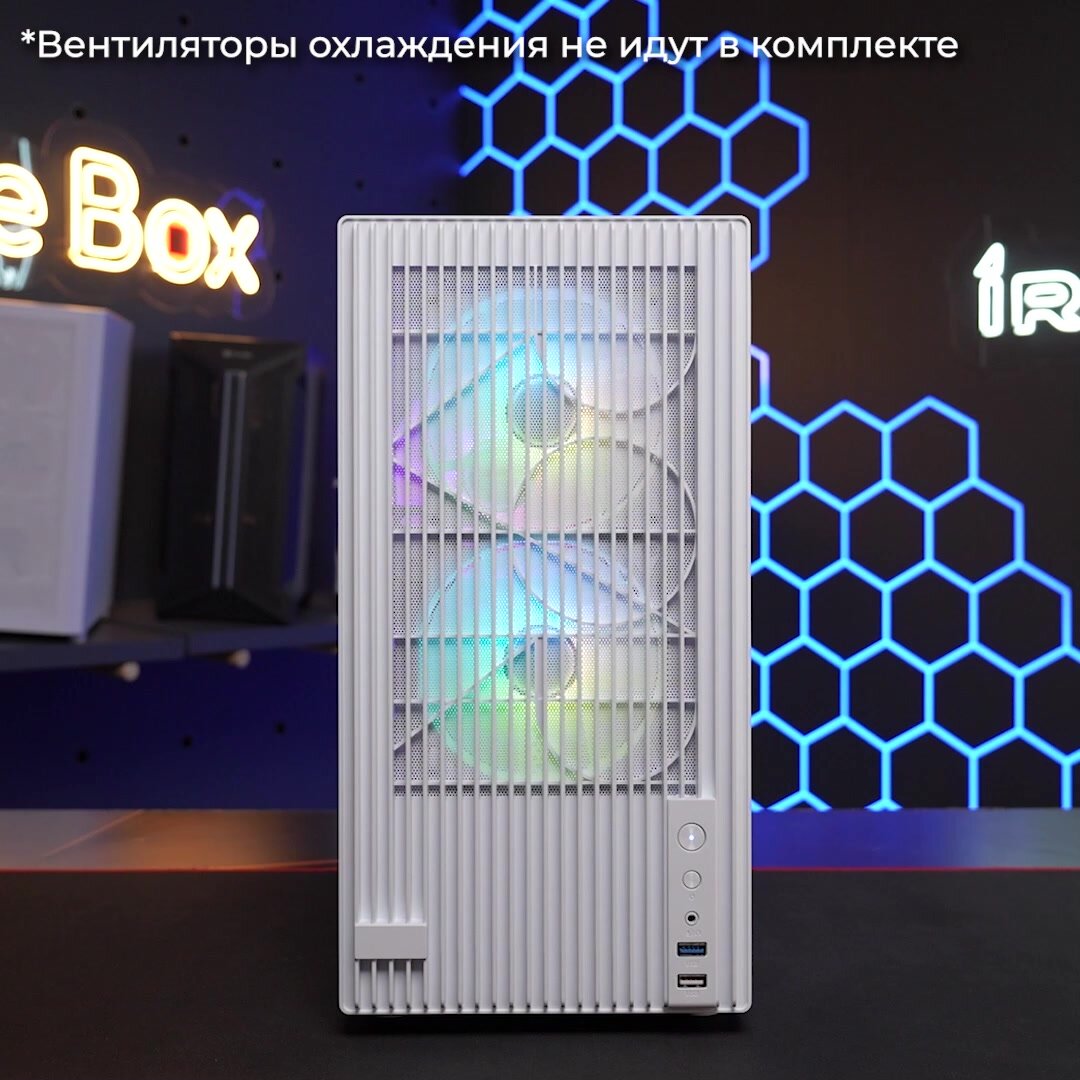 Корпус Warrior Z7M + закаленное стекло, Micro-ATX, Mini-ITX, белый — фото 1