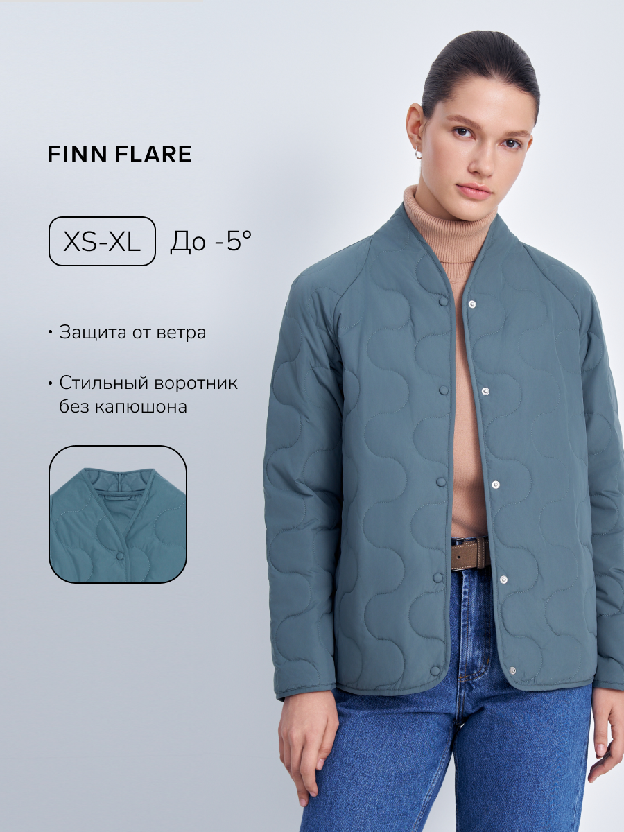 Куртка FINN FLARE Утепленная размер XS(164-84-90) темно-зеленый