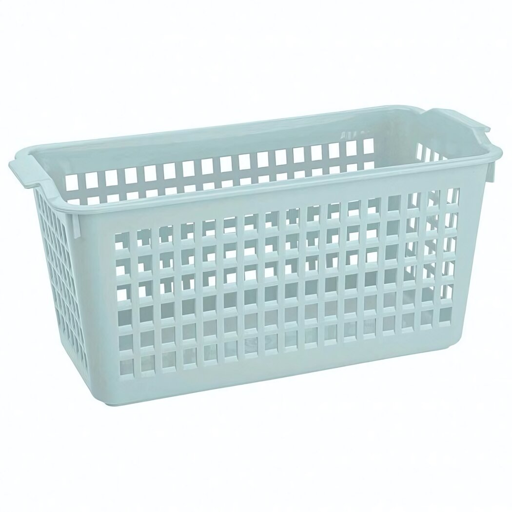 Корзинка пластиковая 280х135х123 мм 32л голубая для хранения дома