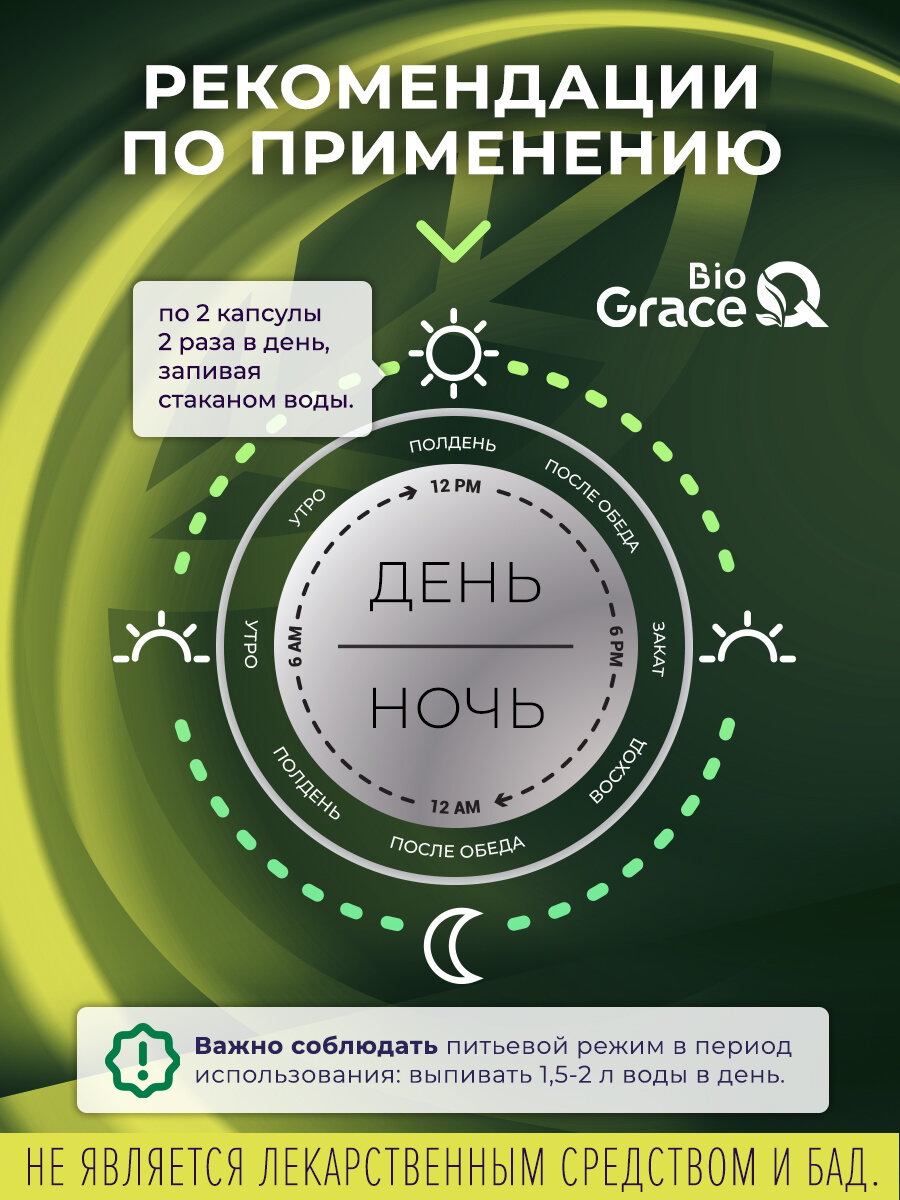 Псиллиум Псиллиум GraceBioQ в капсулах, шелуха подорожника, клетчатка для похудения, детокса, от запоров 240 капсул