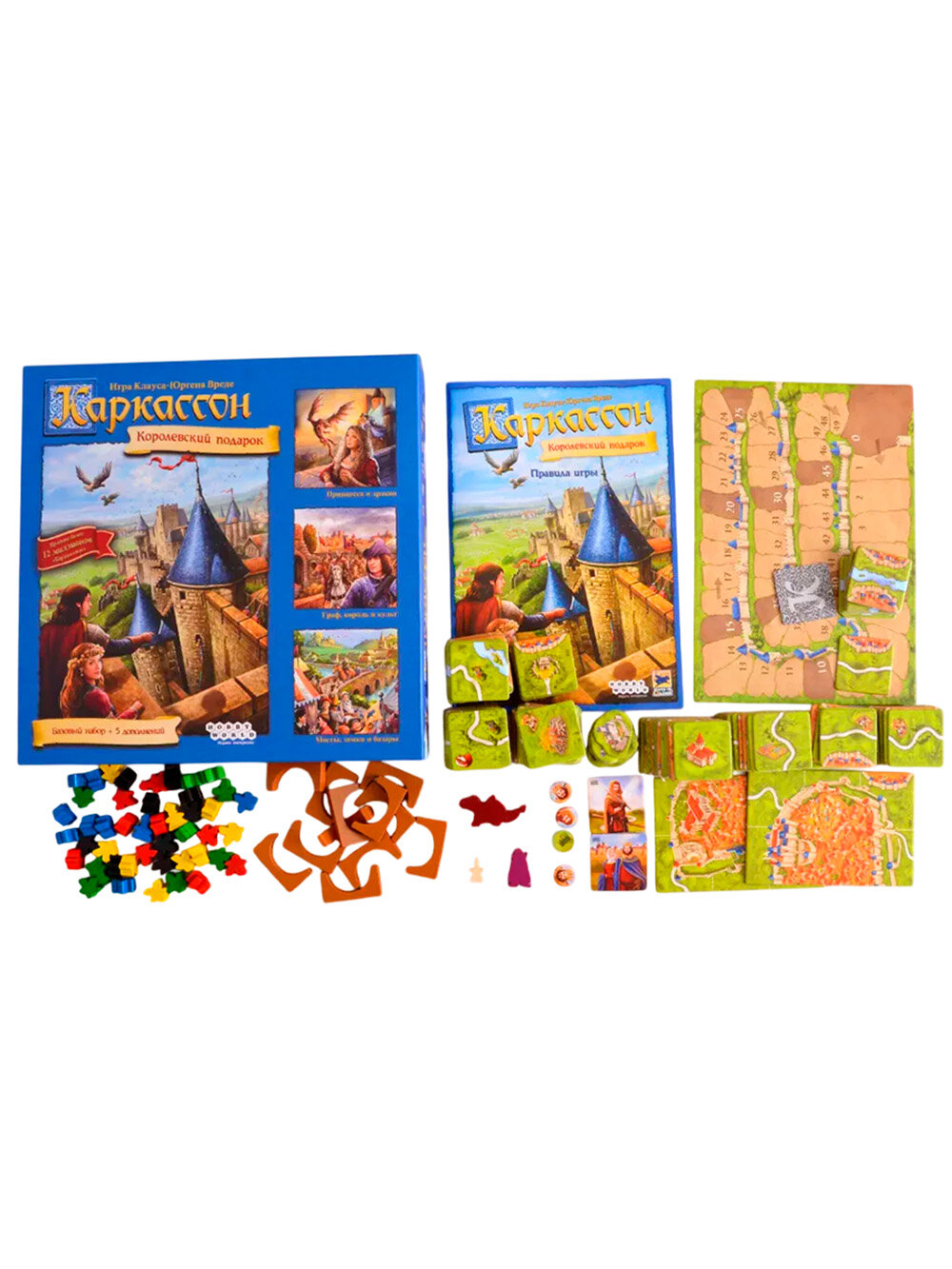Настольная игра Hobby World Каркассон Королевский подарок семейная для детей и взрослых 7 лет — фото 1