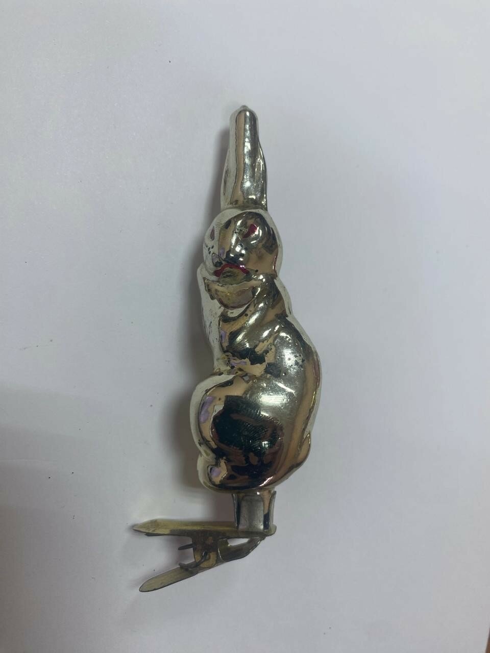 Игрушка на елку Заяц "Серая шейка" Винтаж из СССР