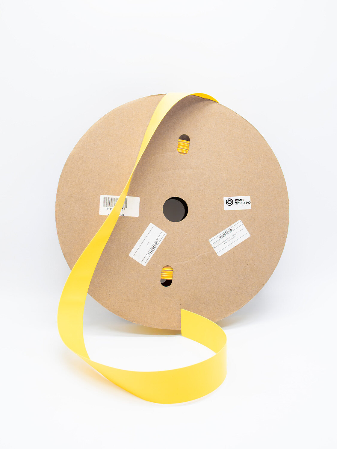 Термоусадочная трубка ТТУ-НГ-LSZH 3/1 желтая 9.3–21.6 мм, рулон 50 м, плоская, для печати и маркировки