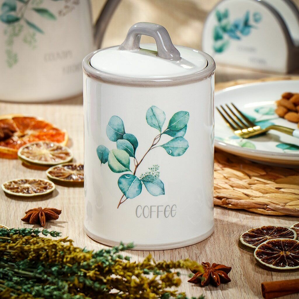 Банка для сыпучих продуктов Вилладжио Кофе доломит 460мл Daniks