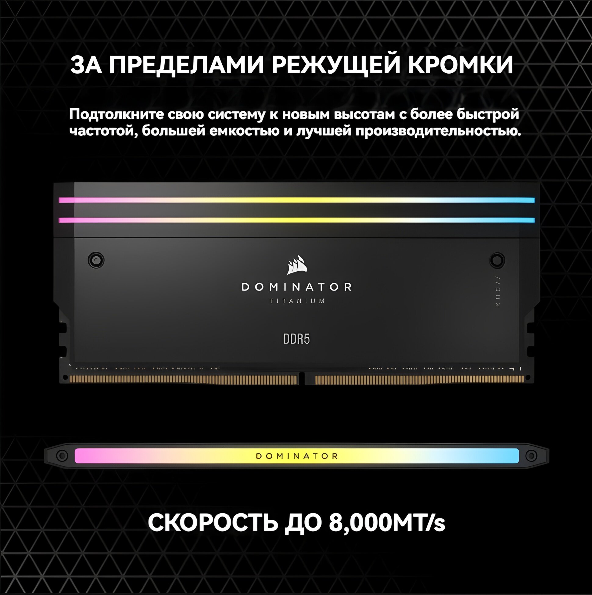 Corsair DOMINATOR TITANIUM RGB оперативная память 96GB (4x24GB) DDR5 DRAM 6400MT/s CL32 — фото 1