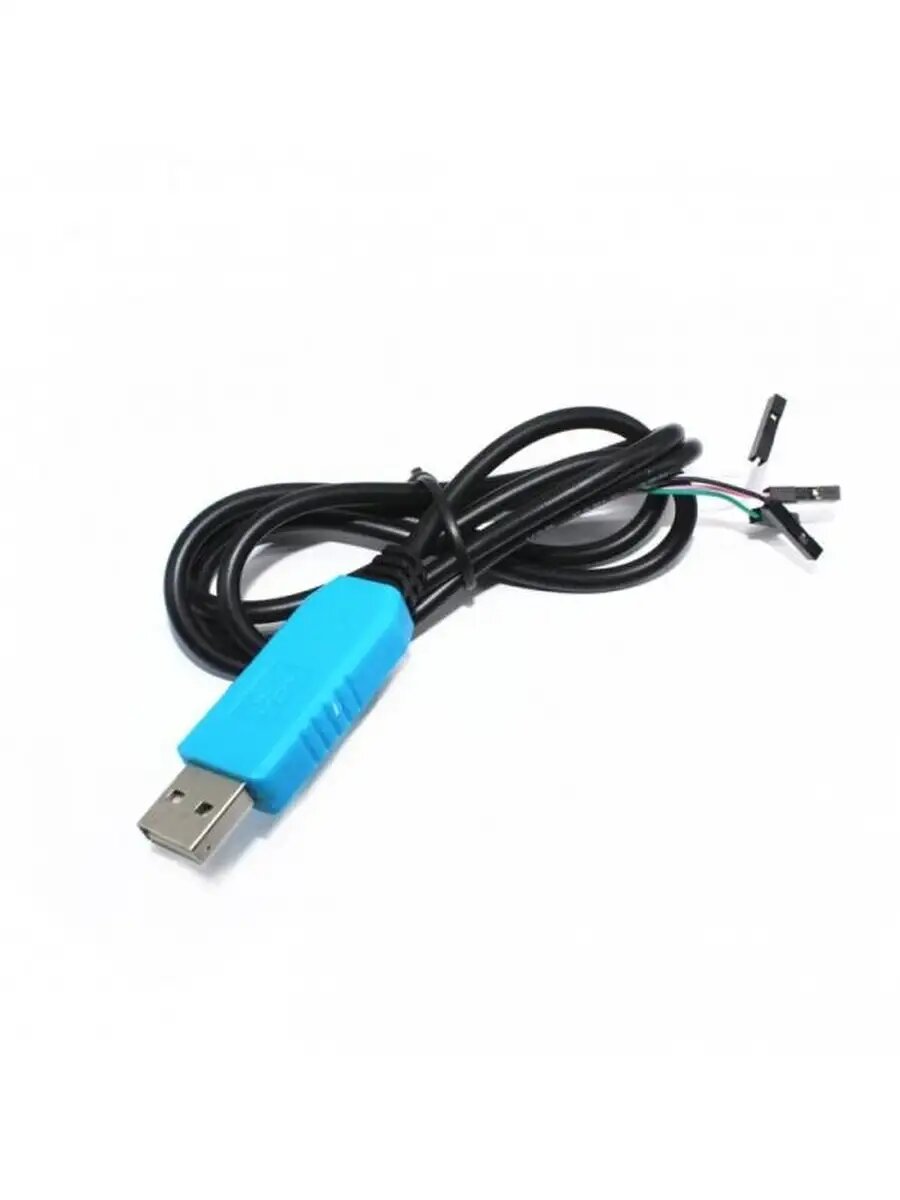 Кабель-адаптер конвертер USB на RS232 UART TTL PL2303TA GSMIN AK86 (Голубой) — фото 1