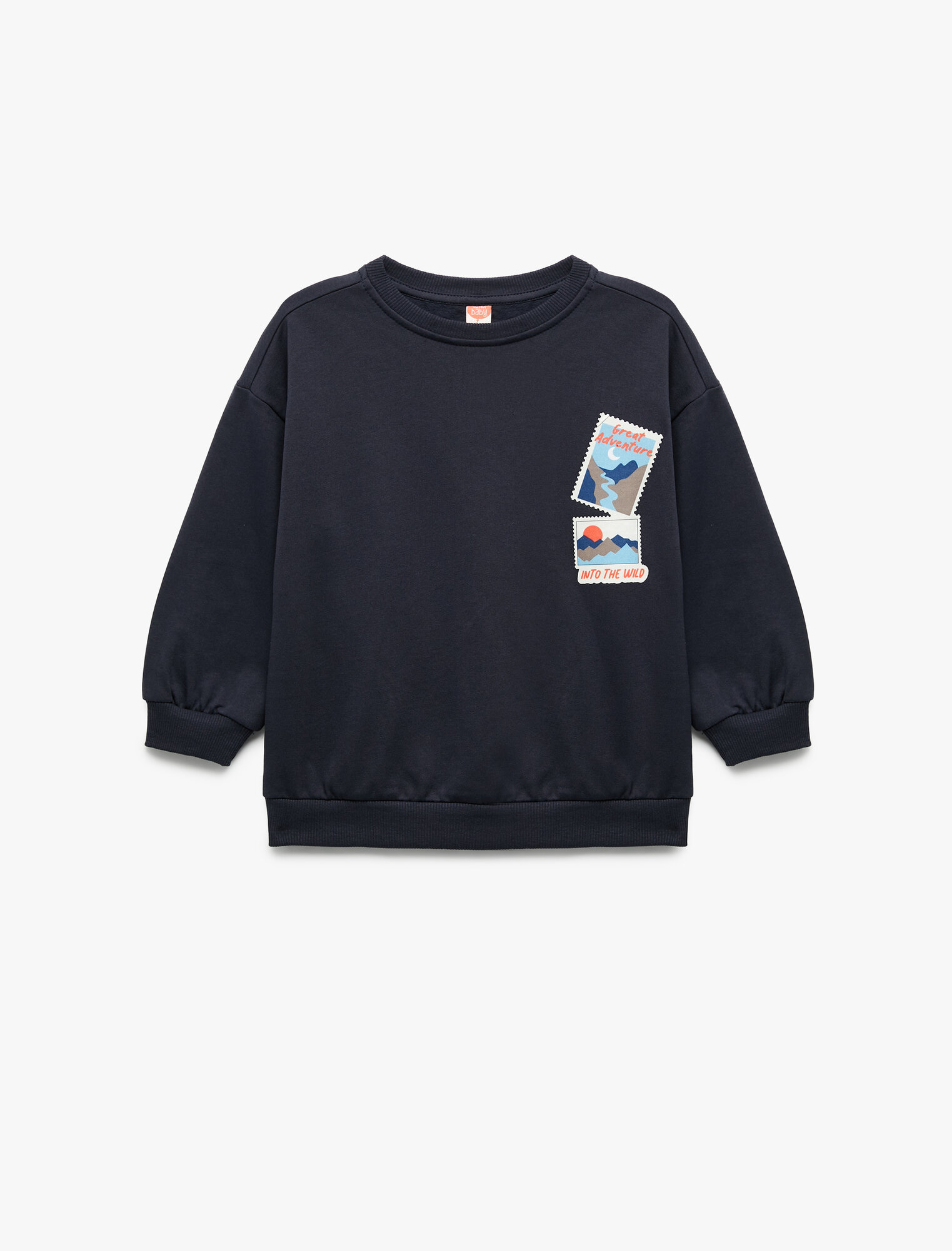 Свитшот KOTON размер 18-24 месяцев темно-синий