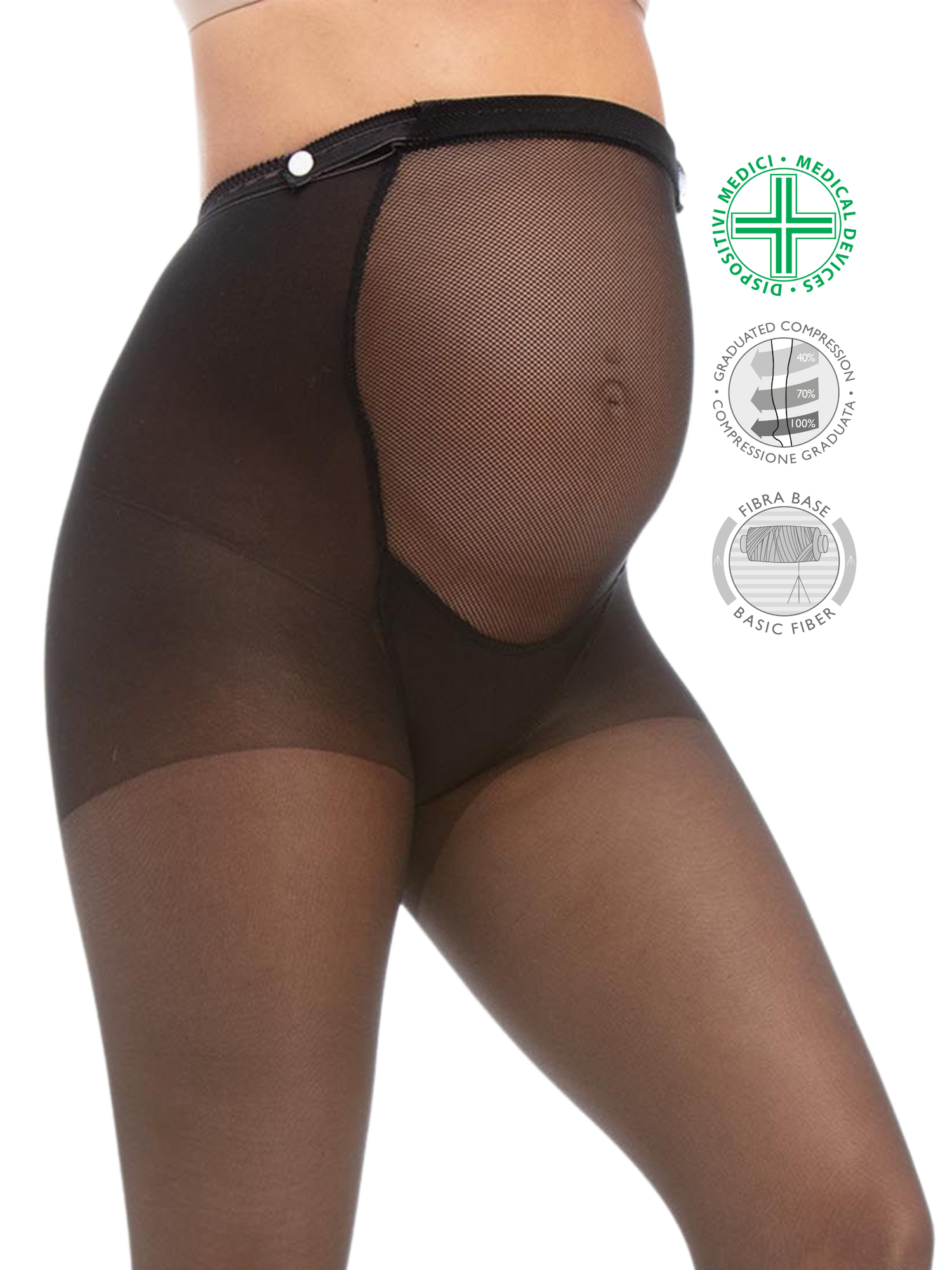 Колготки для беременных Relaxsan компрессионные 1 класс компрессии 140 ден размер 5 черные