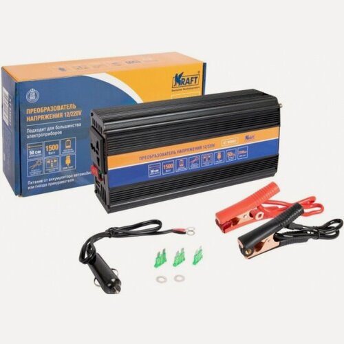 Изображение товара Автомобильный инвертор Kraft KT 835667 12/220V, 1500W