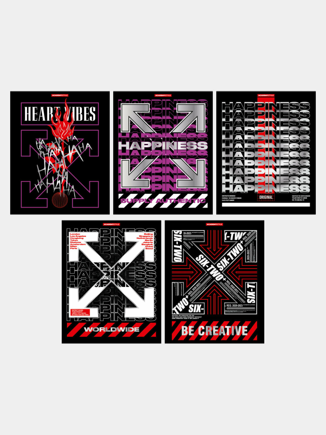 Тетрадь Счастье, в клетку, 48 листов, А5, 5 шт