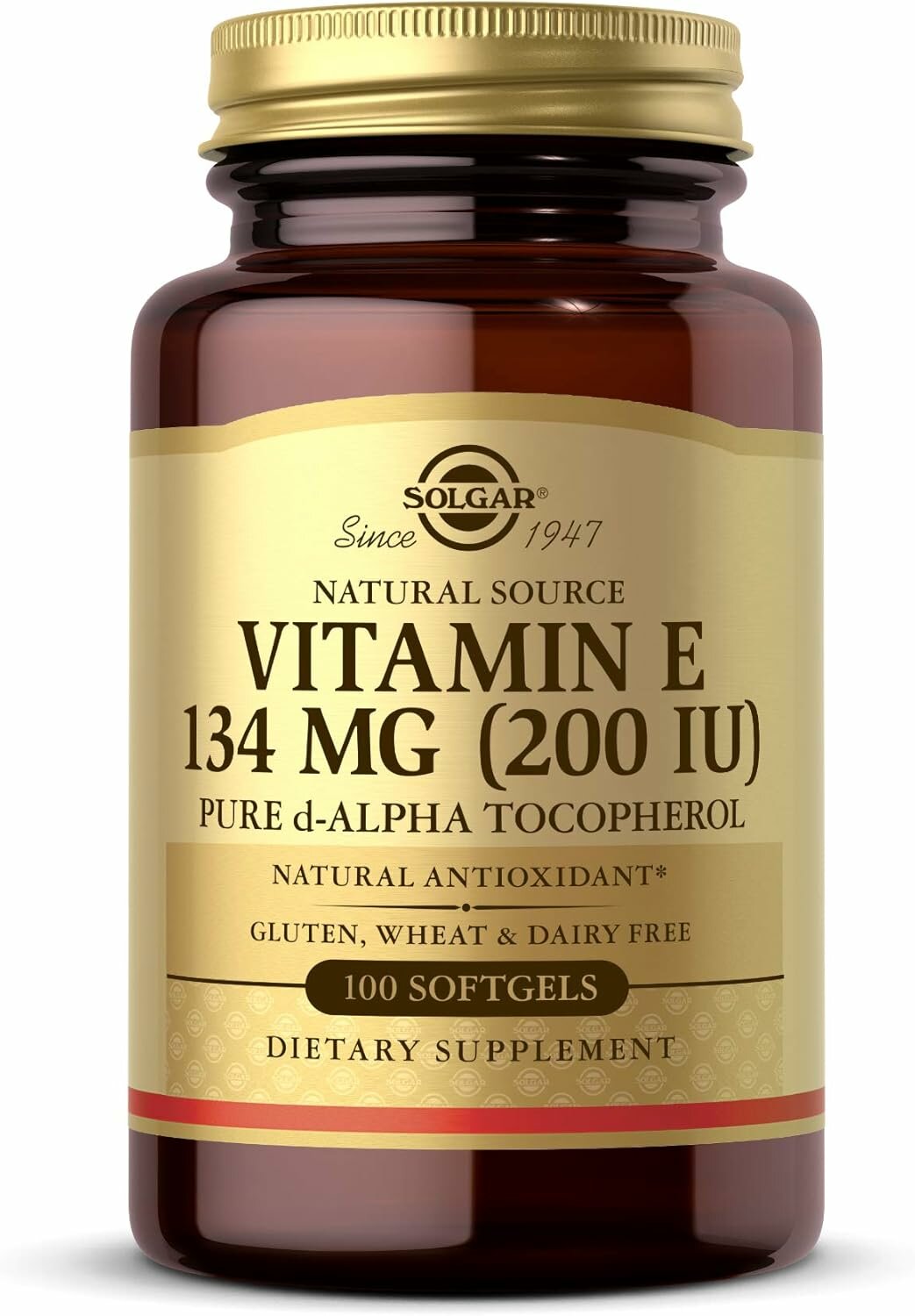 Solgar Vitamin E 200ME dalpha  Витамин E дальфа токоферол в мягких капсулах 134 мг 200 МЕ 100 шт