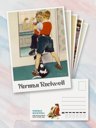 Изображение товара Почтовые открытки "Norman Rockwell" №4 для посткроссинга, набор 10 шт.