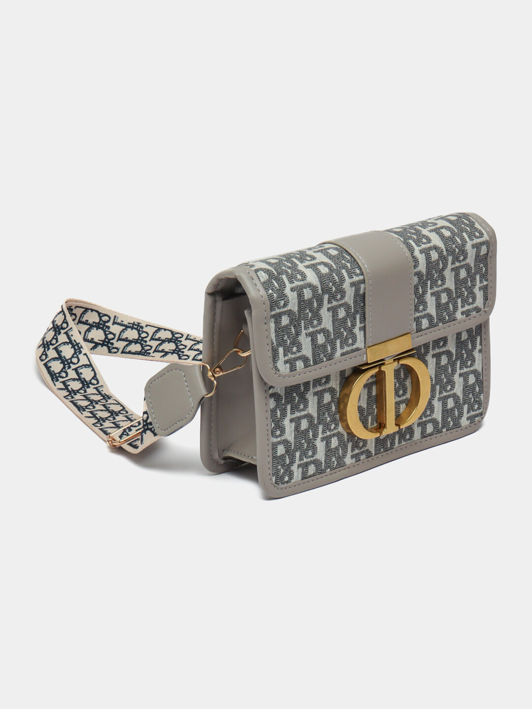 Сумка  Monogram Shoulder Bag, серый