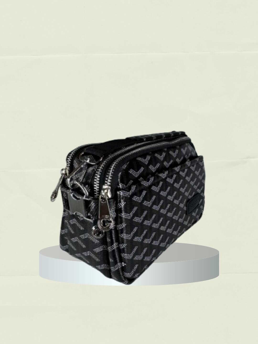 Сумка барсетка  GOYARD uslubidagi erkaklar barsetkasi, фактура лаковая, под рептилию, черный