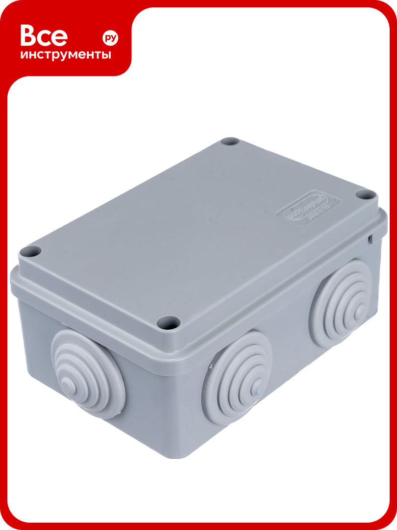 Распределительная коробка Экопласт JBS120 о/п 120х80х50 6 выходов IP55 44008-1