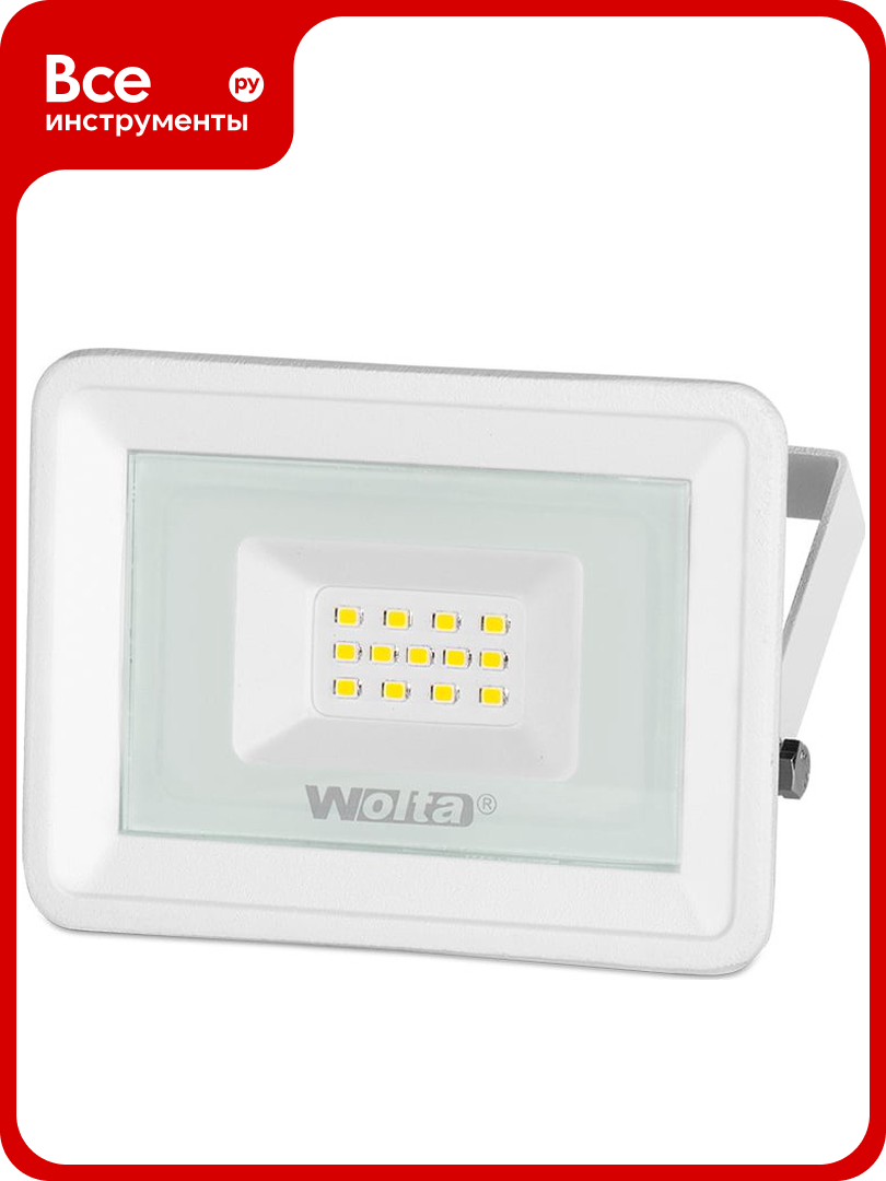 Светодиодный прожектор Wolta 5700K 10 W SMD IP 65 цвет белый слим WFL-10W\/06W WFL-10W/06W