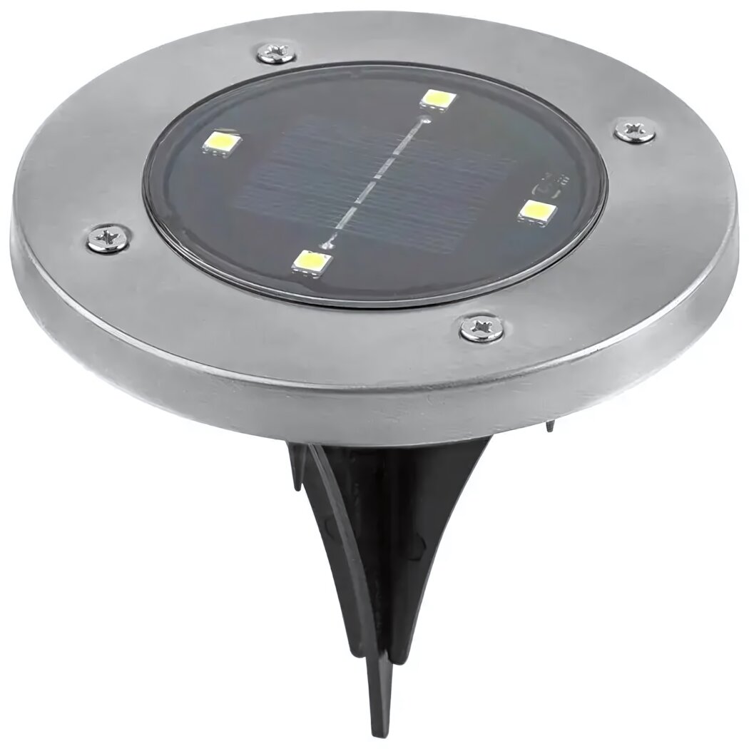 Светильник садовый «Модерн» на солнечной батарее серебристый металл/пластик автономная работа