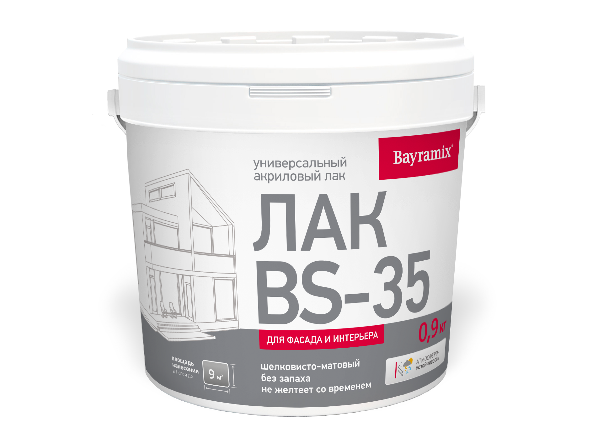 Лак Bayramix BS 35  акриловый  для защиты фасадов  бесцветный  1кг