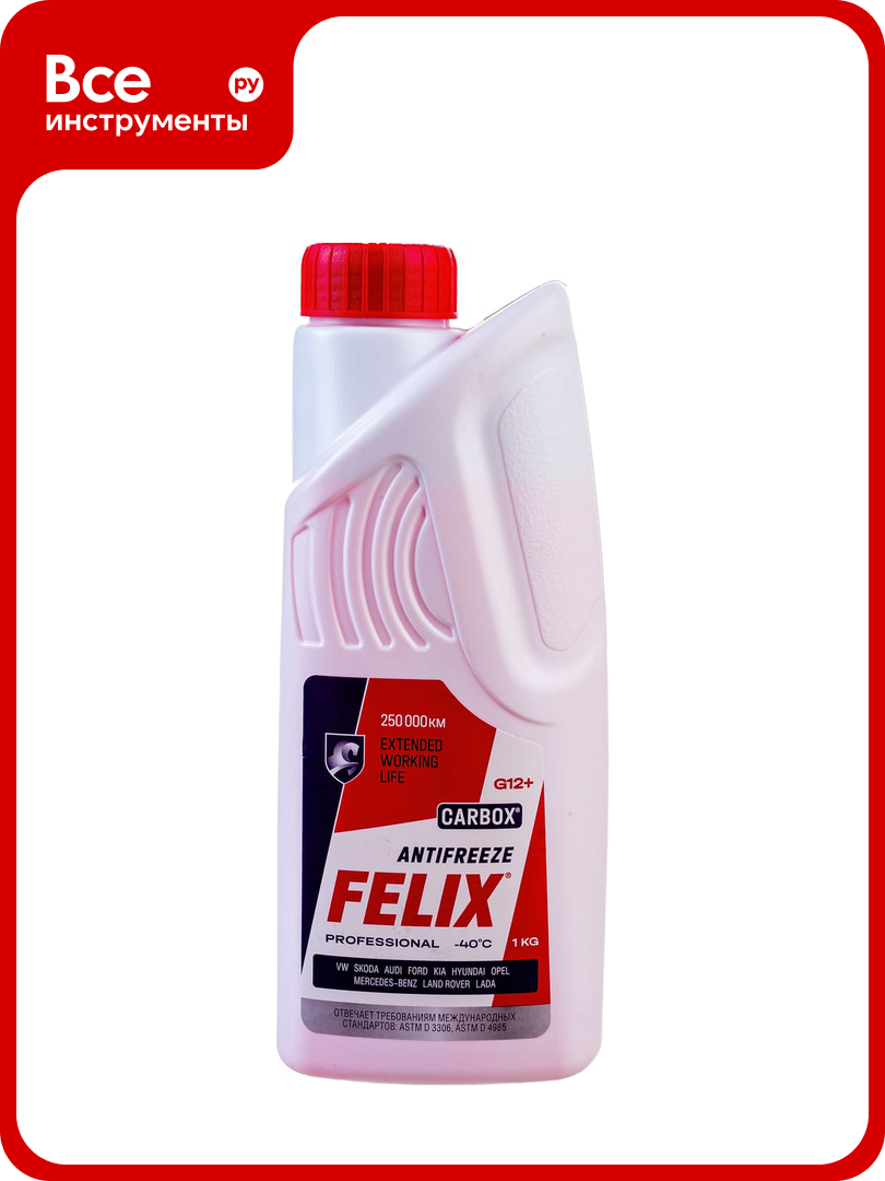 Антифриз FELIX CARBOX -40 G-12+ 1кг красный 430206032
