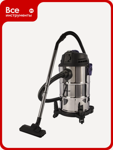 Изображение товара Пылесос строительный Пульсар ПС 301 1400 Вт, 30л, розетка до 2000 Вт, шланг 3 м 907-439