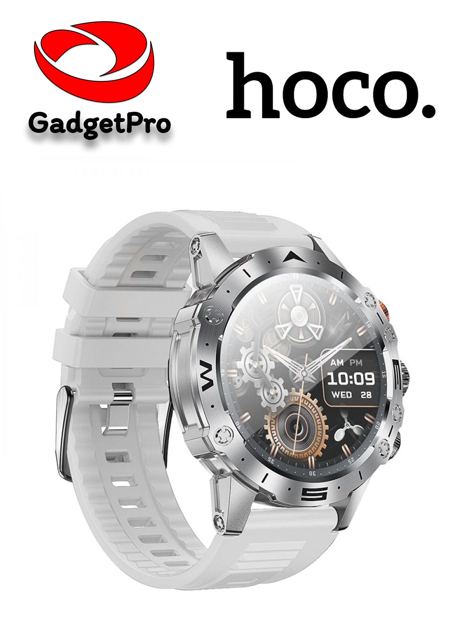 Смарт-часы Hoco Y20 Silver с пульсометром, Bluetooth 5.1, IP68, 1.53", звонки