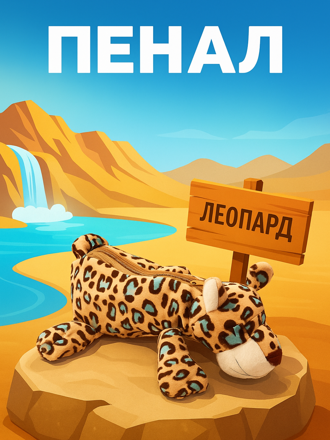 Пенал школьный, плюшевый, для девочек и мальчиков, косметичка