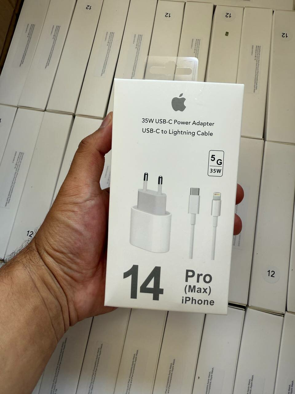 Зарядное устройство для iPhone, адаптер + кабель 25 Вт PD, Белый, быстрая зарядка.