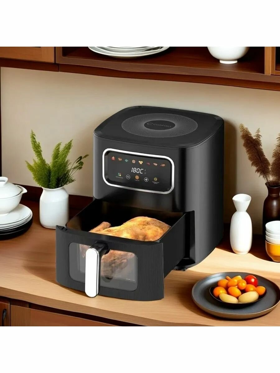 Аэрогриль HONGYU "GrandChef", 1400Вт, 8программ, антипригарное покрытие