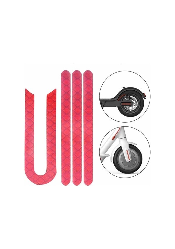 Электросамокат Xiaomi M365 Pro с U-образной светоотражающей полосой для передних и задних колес, цвет красный