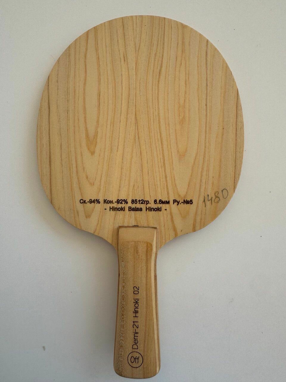 Основание ракетки DEMI-21 HINOKI 02, OFF, Форма лопасти круглая (B4)