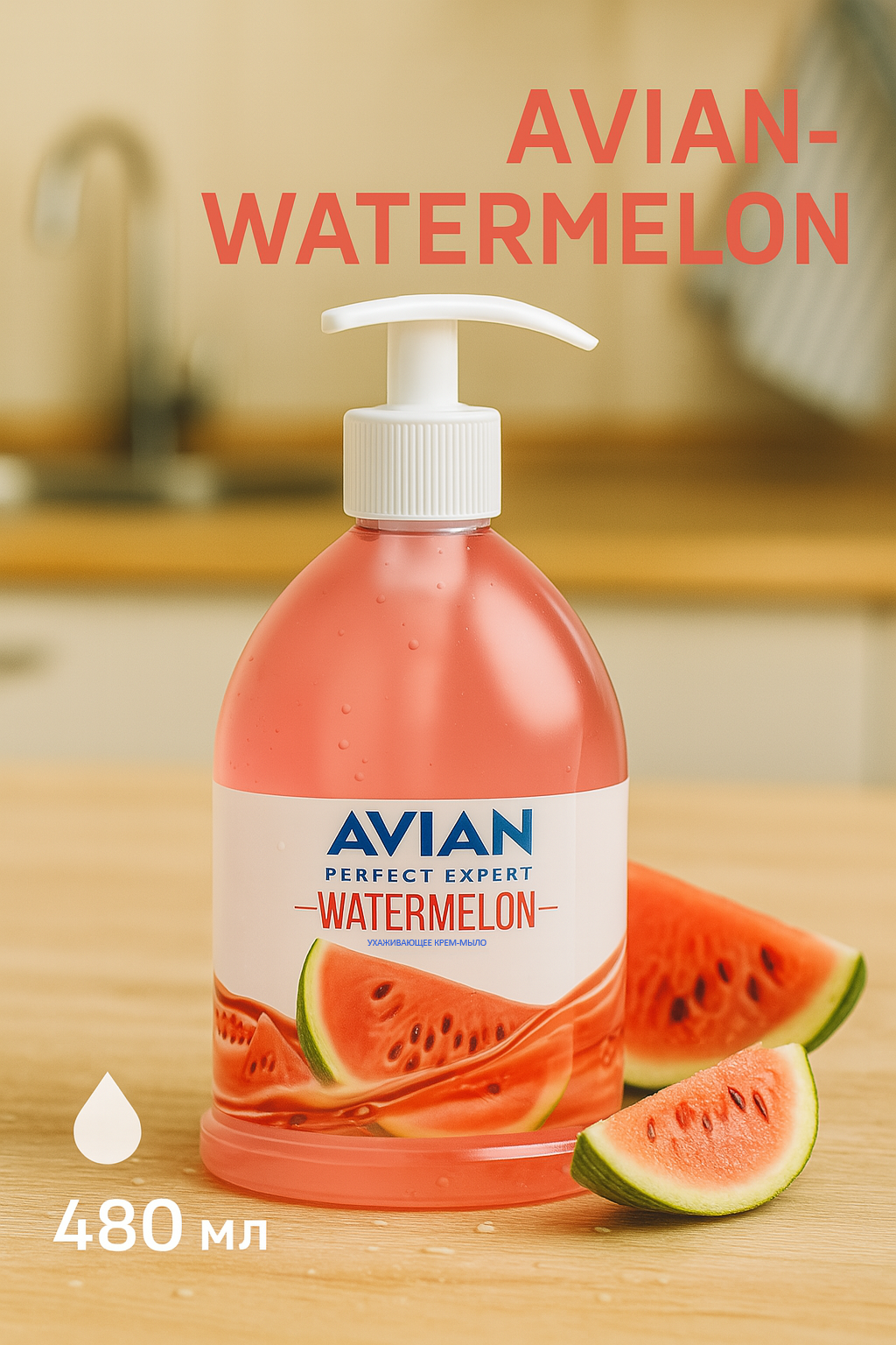 Жидкое Крем-мыло AVIAN-WATERMELON, 480 мл