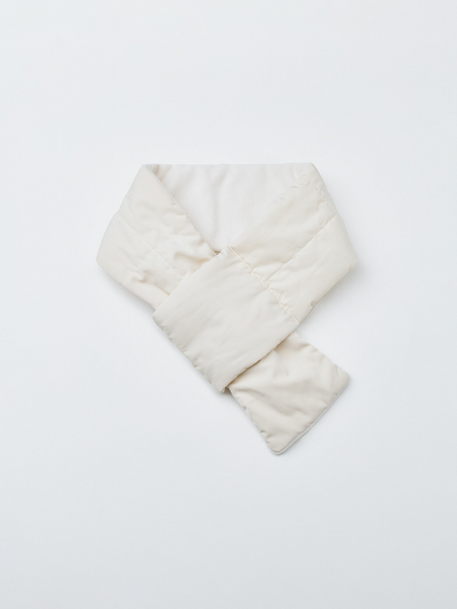 Шарф Sela для девочек100х14 см one size слоновая кость