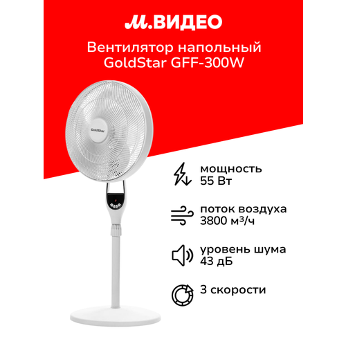 Вентилятор напольный GoldStar GFF-300W 6399₽