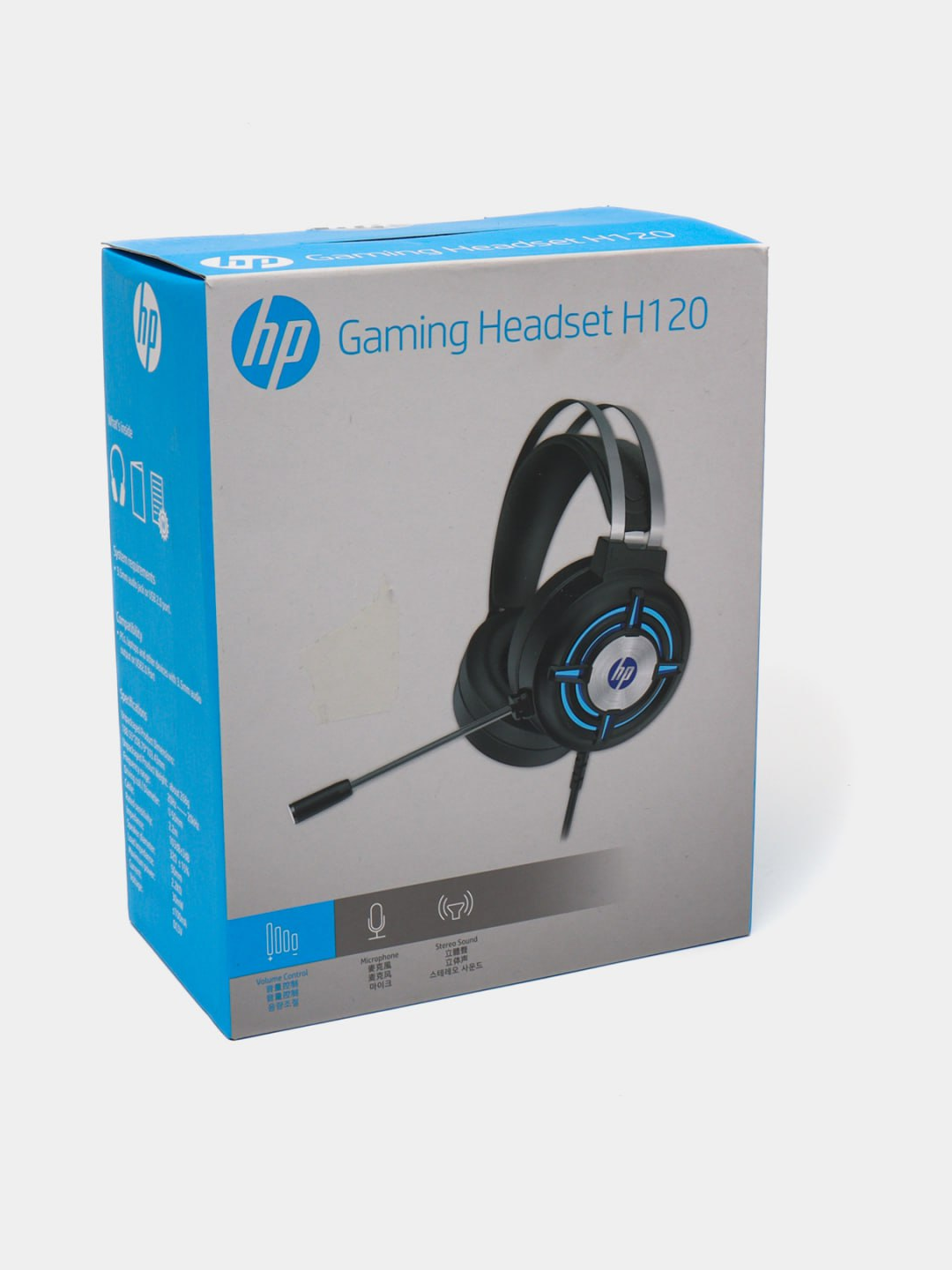 HP H120 Наушники, игровые, закрытые, USB, с LED-подсветкой, чёрные
