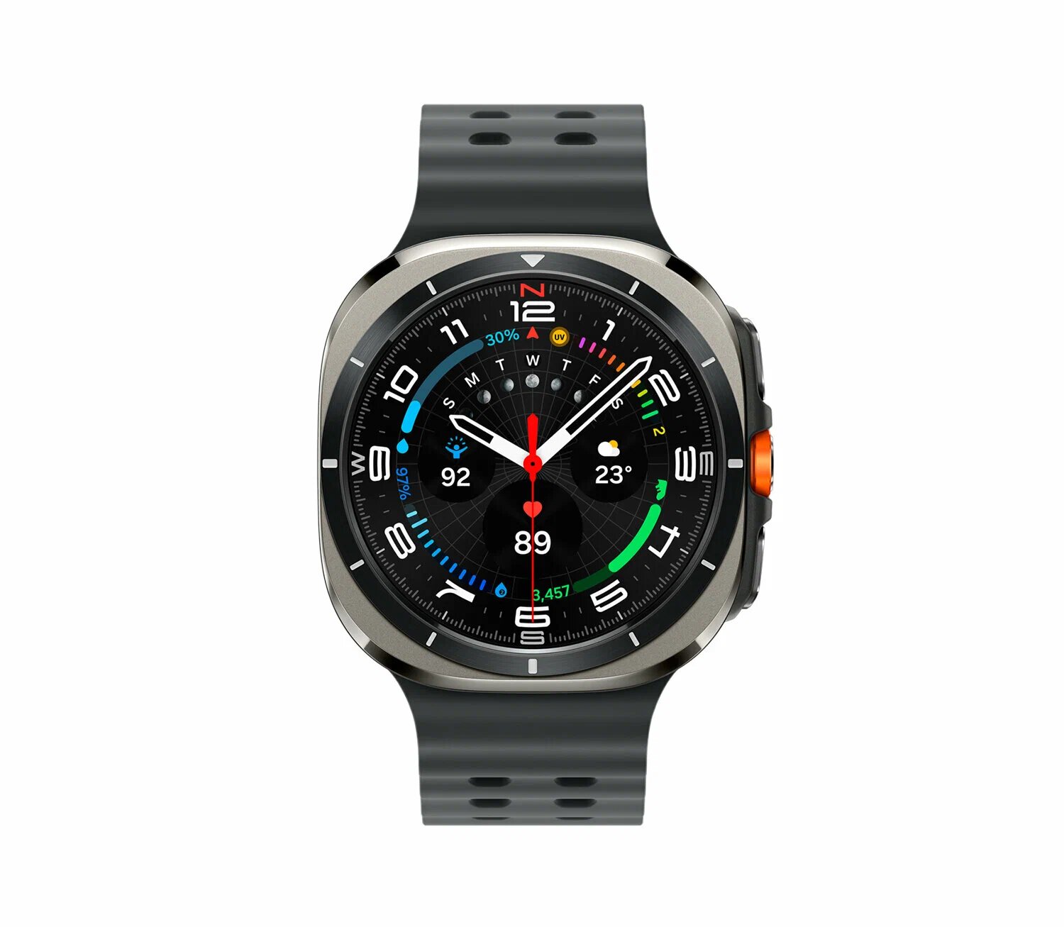 Умные часы Samsung Galaxy Watch Ultra 47mm LTE Titanium Silver Gray Band, черный/серый