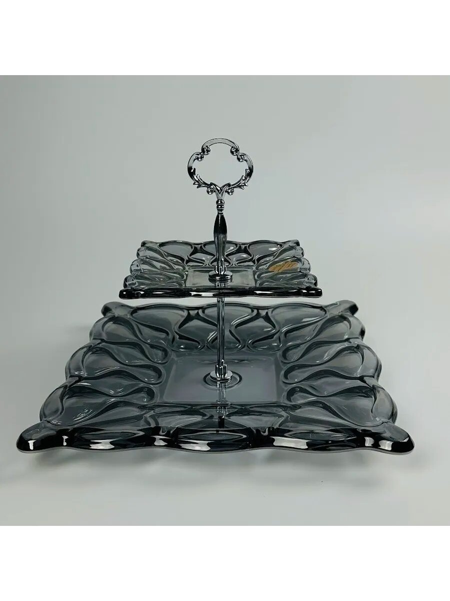 Двухъярусная этажерка Lenardi 31,5/16,5х25см стекло