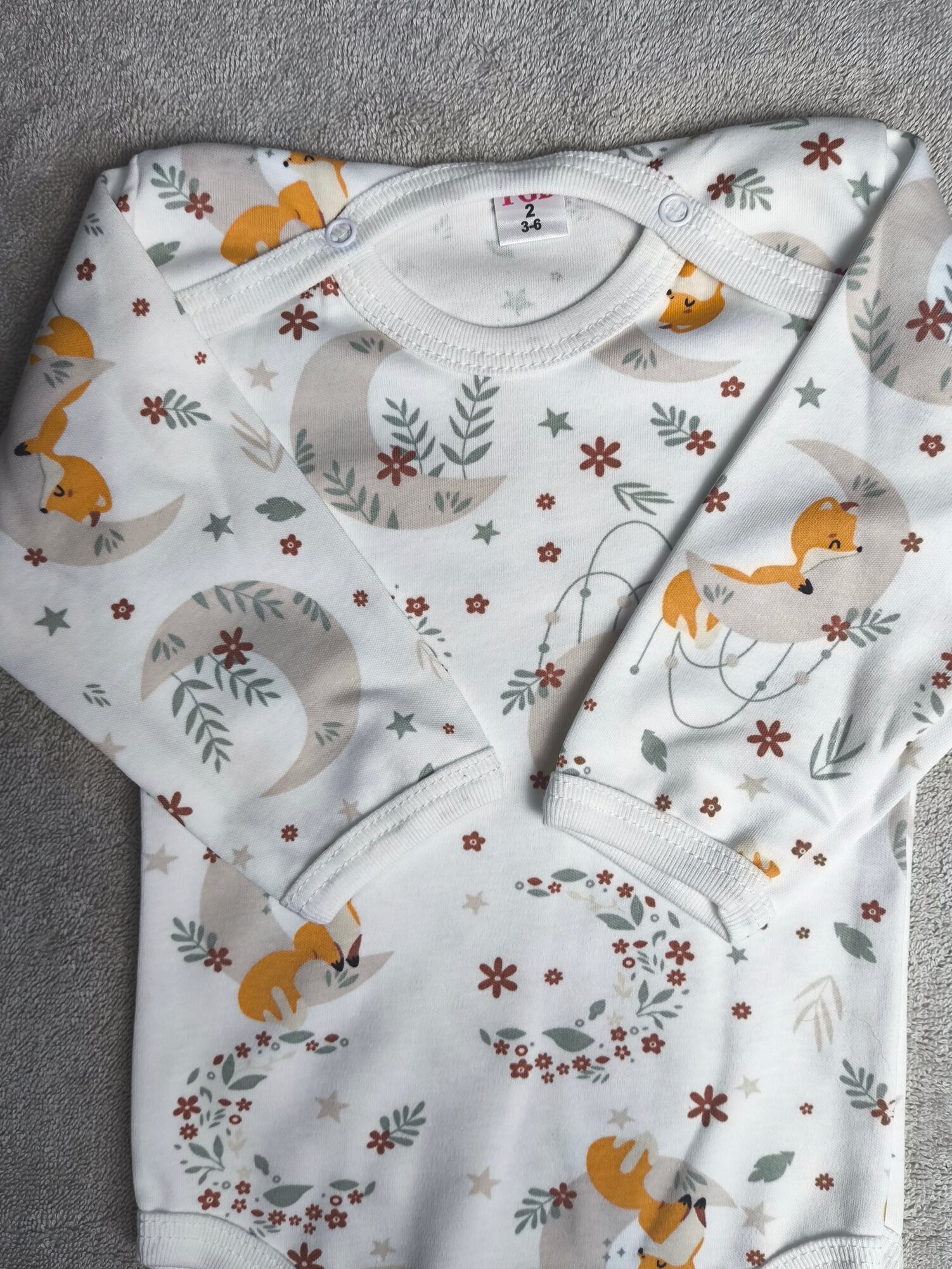 Боди, размер 9-12, голубой, розовый, бежевый, белый — фото 1