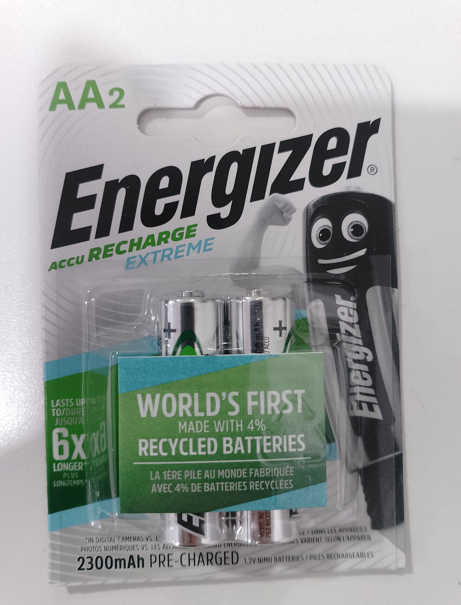 Аккумулятор Ni-MH AA 1.2V ENERGIZER R6 Extreme (2300 mAh) блистер 2шт