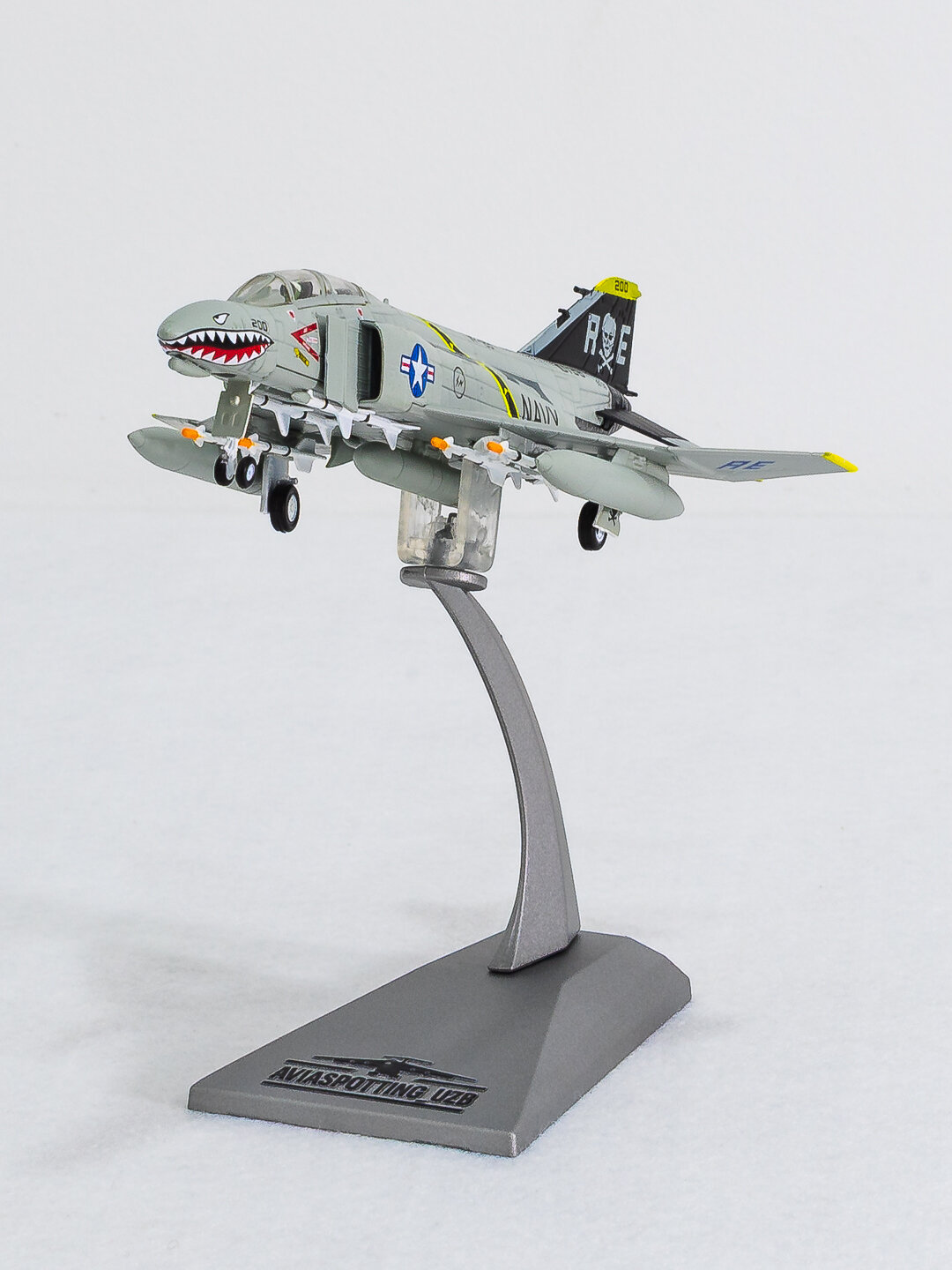 Модель военного самолёта истребителя F-4C Phantom, ВМС США 17,5 см Металл+пластик