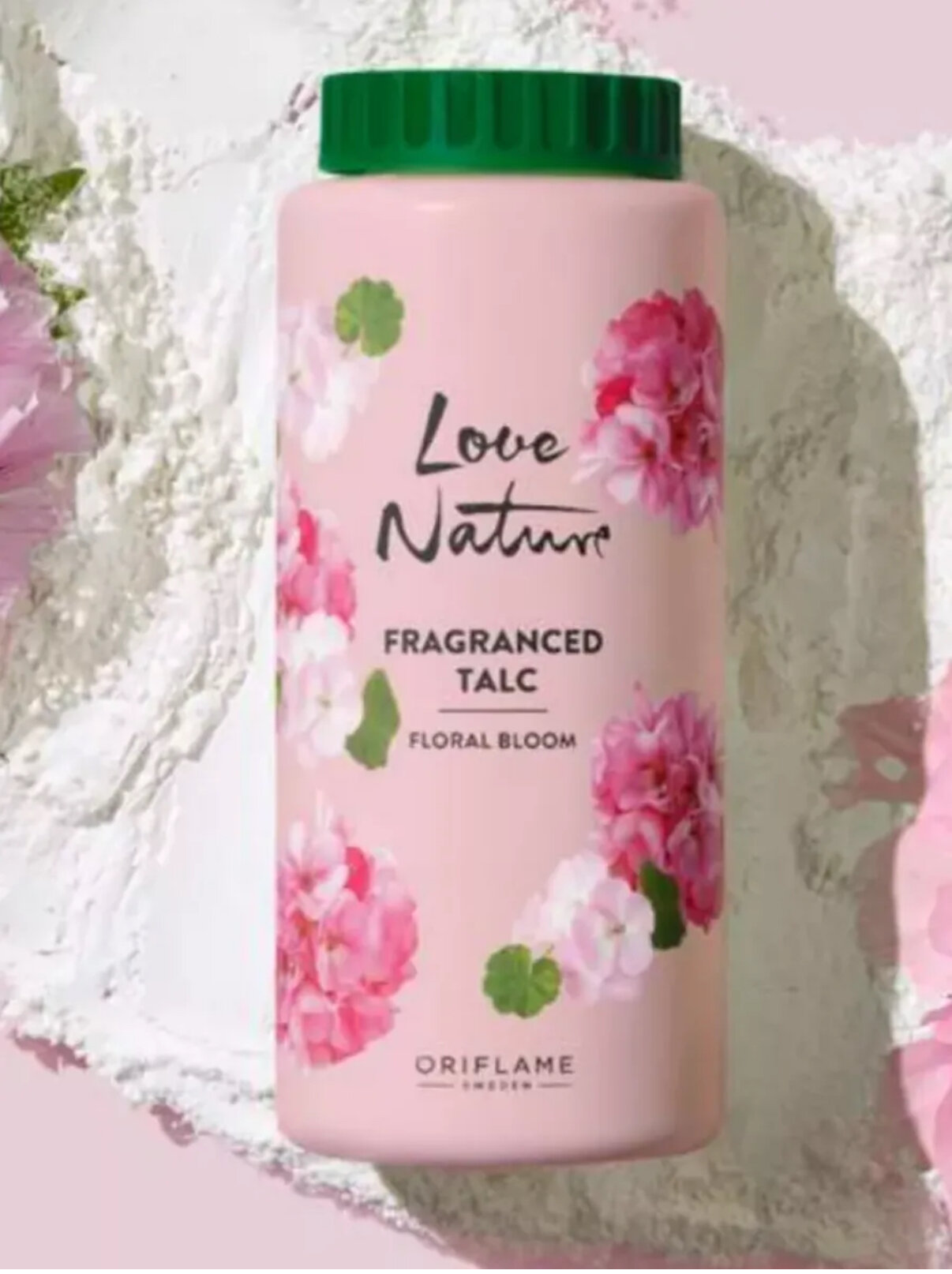 Тальк Oriflame Love Nature, для тела, универсальный, с ароматом розы