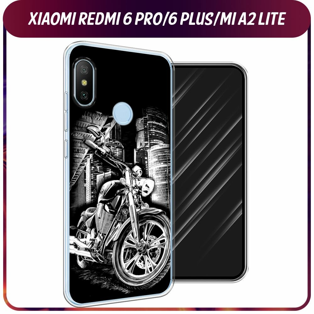 Чехол на Xiaomi Redmi 6 Pro/6 Plus/Mi A2 Lite / Сяоми Редми 6 Про/6 Плюс/Ми A2 Лайт с принтом "Крутой байк"